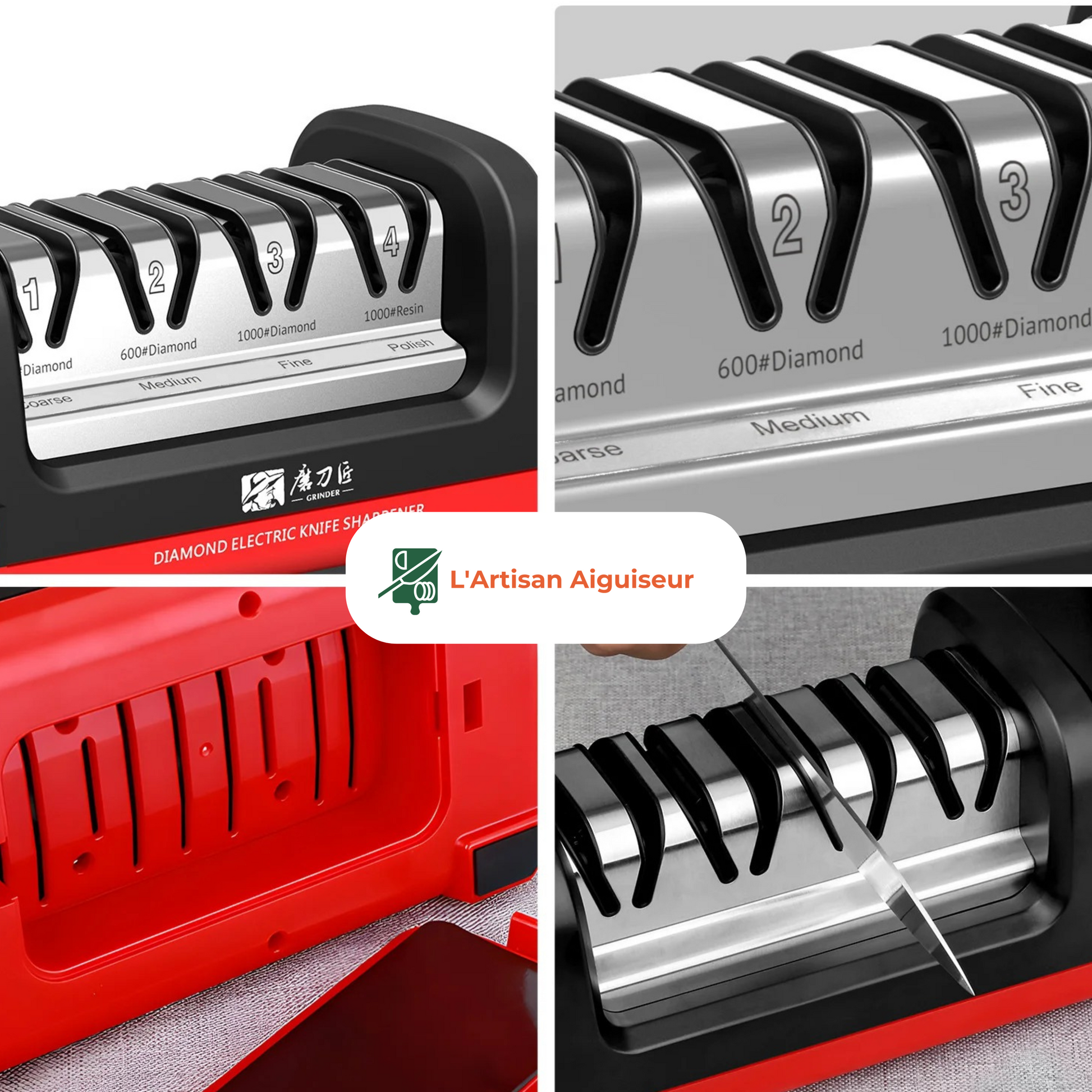 Aiguiseur de Couteaux Électrique - Haute Puissance et Précision